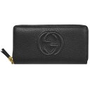 グッチ 財布（レディース） グッチ 財布 598187-1000 GUCCI ラウンドファスナー長財布 インターロッキングG ソーホー 型押しカーフ ブラック アウトレット 新品