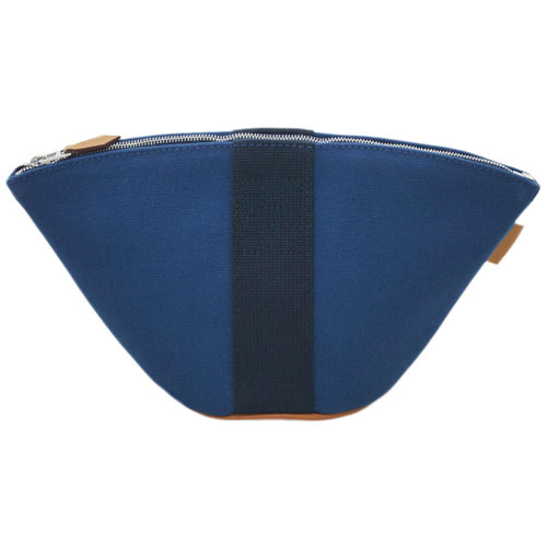 【30％OFFセール！】エルメス ポーチ H102545M02 HERMES ソルド 台形ポーチ パルミール ミニ INDIGO/CORAIL インディゴブルー/レッド 化粧ポーチ 新品