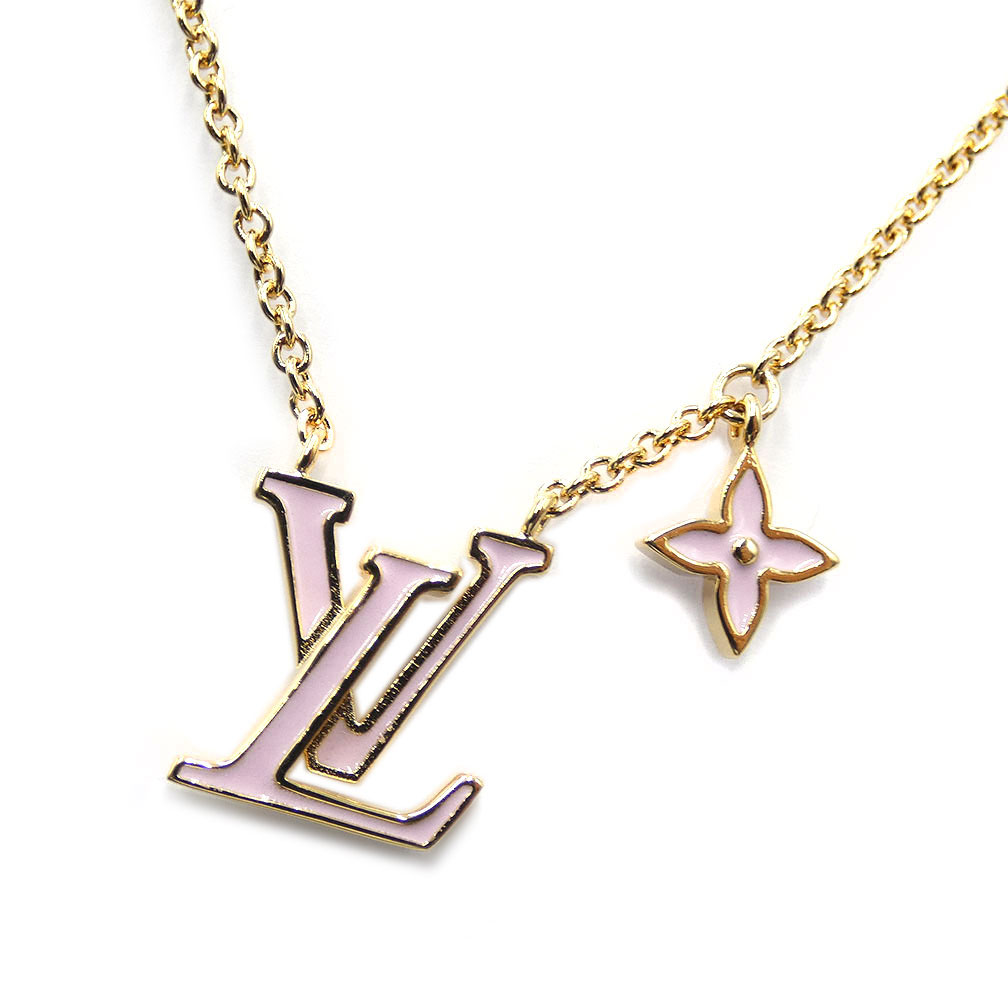 ルイヴィトン ネックレス（レディース） 【ポイント6倍以上★】ルイヴィトン ネックレス LOUIS VUITTON ネックレス・LV アイコニック エナメル ゴールド/ピンク レディース M01215 新品