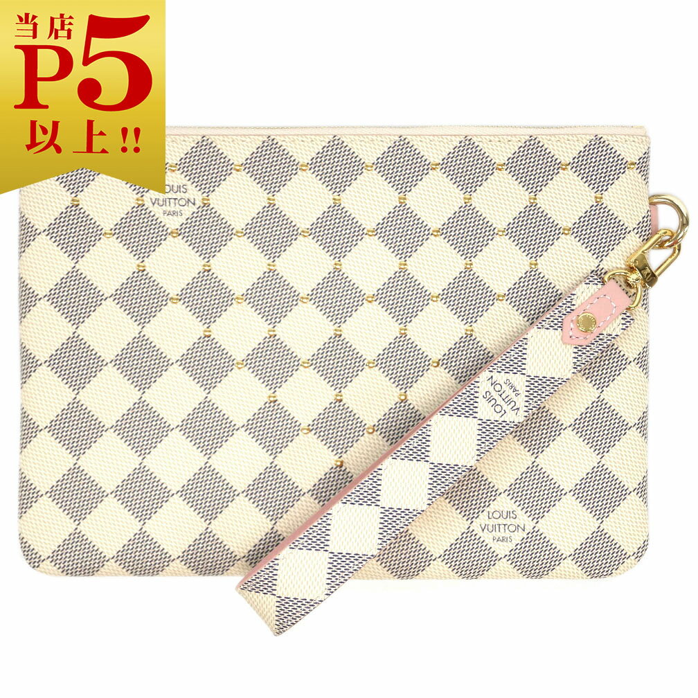 ルイヴィトン バッグ ダミエ（レディース） ルイヴィトン バッグ N60253 LOUIS VUITTON ヴィトン ダミエ・アズール LV クラッチバッグ シティ・ポシェット スタッズ ローズ・バレリーヌ 新品