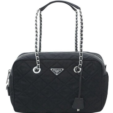 【P11倍以上】PRADA プラダ バッグ 1BB903 ボストンバッグ 29x22 チェーンストラップ TESSUTO IMPUNTU NERO キルティング ナイロンブラック SV金具 アウトレット キャッシュレスで5％還元！【要エントリー】【2020/5/1限り】