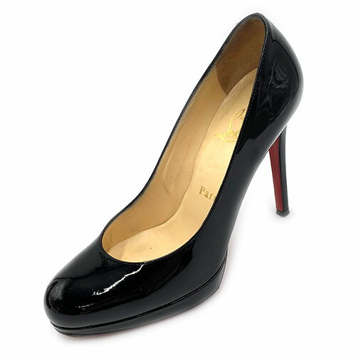 クリスチャンルブタン 3080746 ハイヒール Christian Louboutin パテント・カーフ ニューシンプル パンプス サイズ22cm 黒 JJS01620