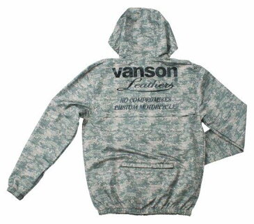 あす楽 メンズ VS19601S マルチカモ 2XLサイズ ウインドプルーフジャケット(フーディー) バンソン/VANSON 防風