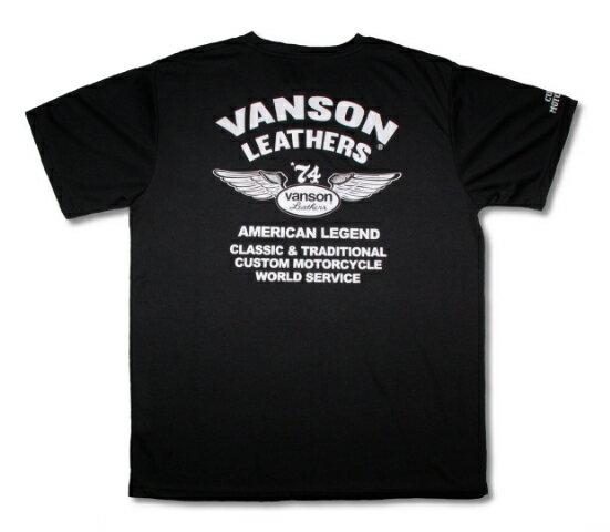 あす楽 VANSON/バンソン メッシュTシャツ バイク/メンズ/春夏 ブラック/ホワイト XLサイズ VS21806S