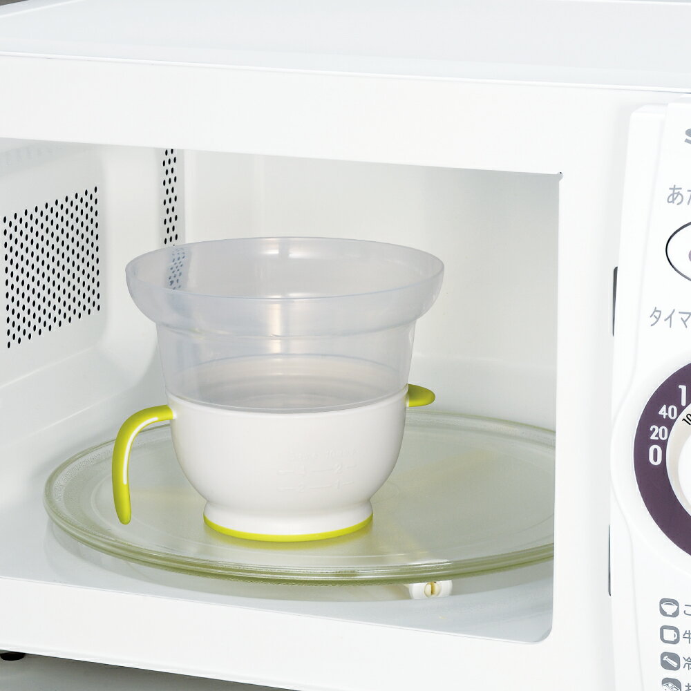 電子レンジ用おかゆクッカーRリッチェル 離乳食 調理器 簡単 赤ちゃん おかゆ すりつぶし スプーン 電子レンジOK(スプーン除く) 煮沸・薬液消毒OK 出産祝い 出産準備 3