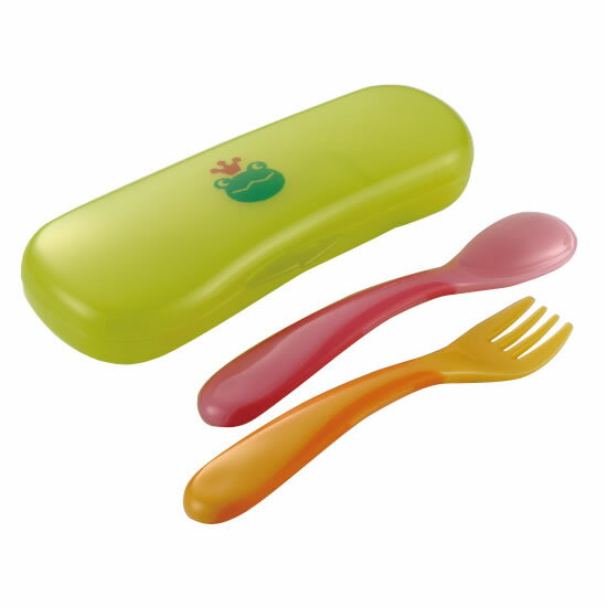 おでかけランチくん ベビースプーン・フォーク(ケース付)