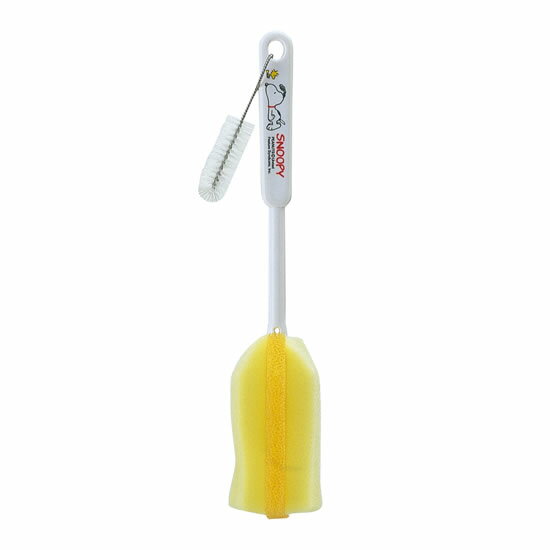 【最大100%ポイントバック】スヌーピー ほ乳びんブラシ スポンジタイプ｜リッチェル 長さ28.5cm ガラス製・プラスチック製ほ乳びんの両方に使える 洗う 洗浄 クリーニング 哺乳瓶 ミルクボトル ベビーボトル ほ乳瓶 ほにゅう瓶 2