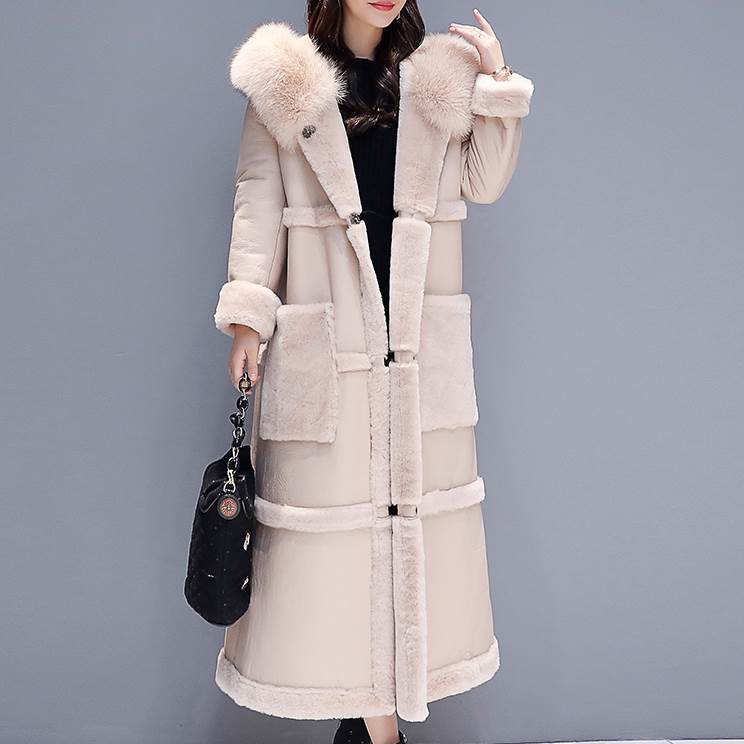 ロング コート アウター もこもこアウター ロングコート チェスターコート ロング ロング丈 マキシ マキシ丈 9分丈 アンクル丈 袖あり 長袖 襟付き ストレート 切り替えデザイン ドッキング もこもこ モコモコ ふわふわ ポケット 前開き フェイクファー 異素材MIX かわいい