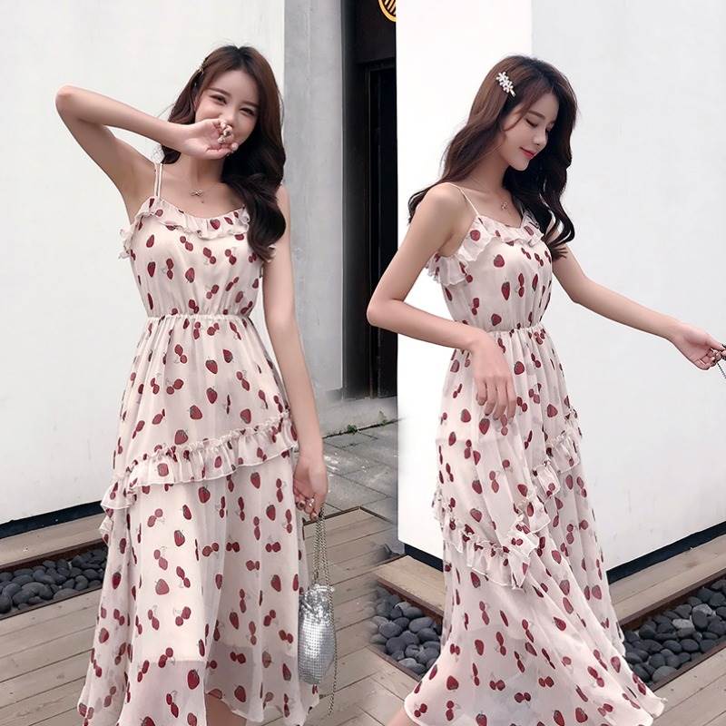 ワンピース キャミソール フレアスカート フレアワンピース 膝丈 ひざ丈 膝下 ミモレ 袖なし ノースリーブ フレア セミフレア 細身 Aライン プリーツ シフォン フリル ウエストゴム かわいい 大人可愛い 大人女子 こなれ感 ラフ ラブリー キュート ガーリー とろみ感 抜け感