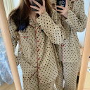 セットアップ ルームウェア パジャマ 部屋着 寝巻き ナイトウェア 袖あり 長袖 襟付き 前開き かわいい 大人可愛い きれいめ シンプル カジュアル 大人 上...