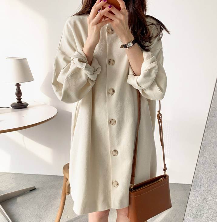 オーバーサイズシャツワンピースワン...