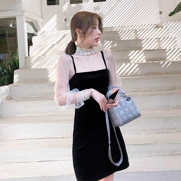 プリンセス風シースルートップスお花...