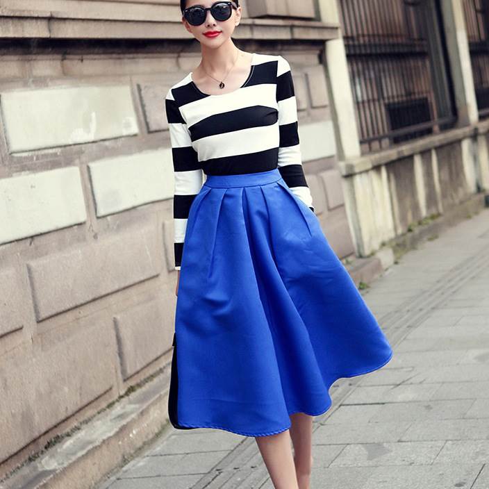 スカート 膝下 フレア セミフレア Aライン ドッキング かわいい 大人可愛い きれいめ シンプル カジュアル 大人 上品 おしゃれ お洒落 かっこいい レトロ 大人可愛い 大人女子 こなれ感 ラブリー キュート ガーリー 個性的 クール エレガント モダン 主役級 存在感