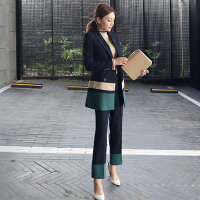 セットアップ スーツ風 ボトムス パンツ ジャケット 上着 スーツ 袖あり 細身 ストレート かわいい 大人可愛い きれいめ 大人 上品 おしゃれ お洒落 レトロ 大人可愛い 大人女子 こなれ感 ラブリー キュート ガーリー 個性的 クール 主役級 存在感 フォーマル とろみ感