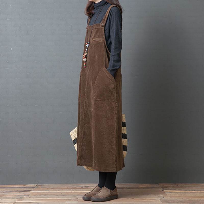 コーデュロイ サロペット スカート ジャンパースカート ジャンスカ ロング ロング丈 マキシ マキシ丈 ストレート ワイド Iライン ポケット かわいい 大人可愛い きれいめ シンプル カジュアル 大人 上品 おしゃれ 大人女子 こなれ感 ラフ ラブリー キュート ガーリー ルーズ