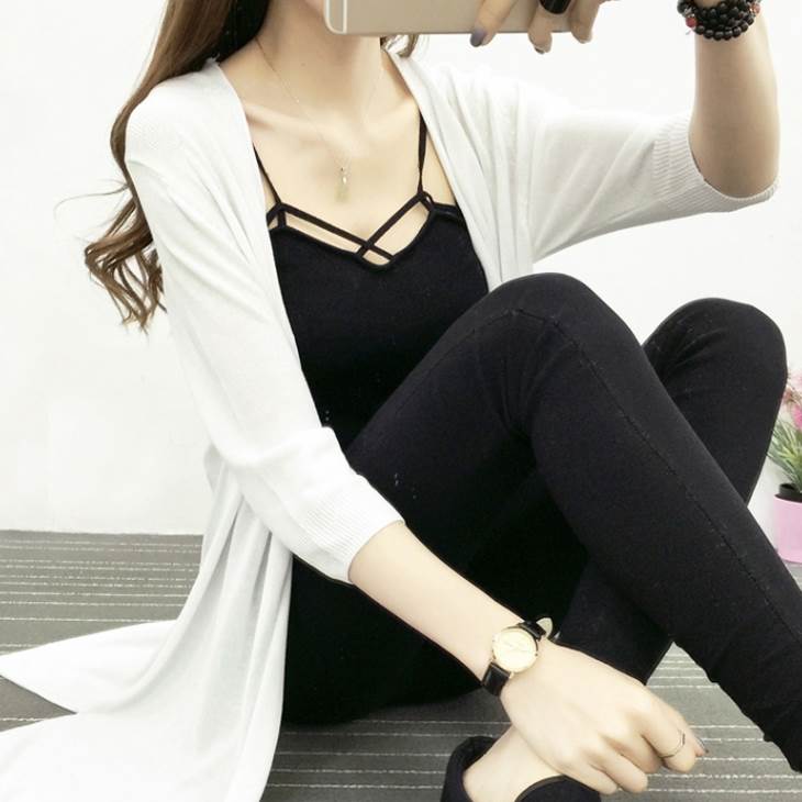 トップスカーディガンロングロング丈...