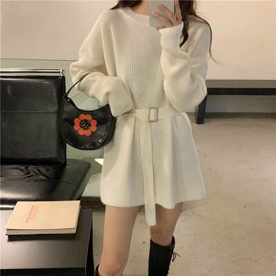 ワンピース フーディー ショート ショート丈 袖あり 長袖 Uネック ラウンドネック 襟なし フレア セミフレア Aライン ベルト ウエストマーク フード付き リブ リブニット かわいい 大人可愛い きれいめ シンプル カジュアル 大人 上品 おしゃれ レトロ 大人女子 こなれ感