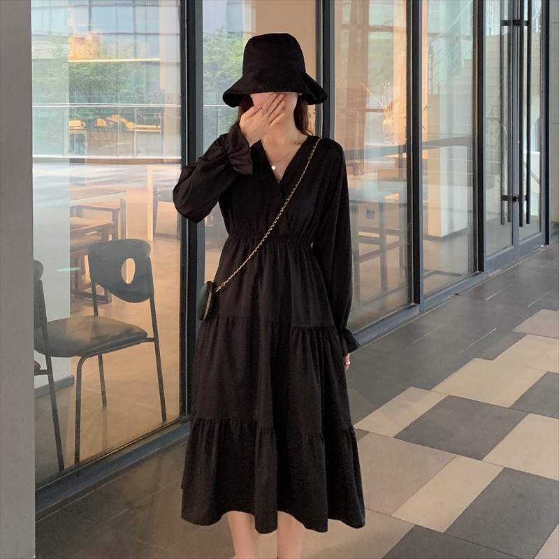 ワンピースフレアワンピースロング丈...