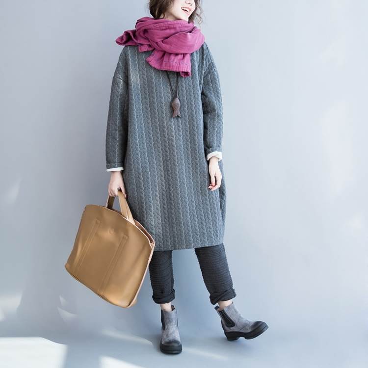 ワンピース ニットソー ニットワンピ ロング丈 長袖 Uネック かわいい 大人可愛い きれいめ シンプル カジュアル 大人 上品 おしゃれ お洒落 大人可愛い 大人女子 こなれ感 ガーリー エレガント 主役級 存在感 フォーマル 無地 春 夏 秋 誕生日 クリスマス バレンタイン 10代(4)