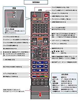 For Visual Equipments - 【中古】東芝 純正ブルーレイレコーダー用リモコン SE-R0464 【部品番号：79106593】