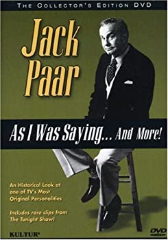 【中古】Jack Paar: As I Was Saying & More [DVD] [Import]【メーカー名】Kultur Video【メーカー型番】【ブランド名】Kultur Video【商品説明】【中古】Jack Paar: As I Was Saying & More [DVD] [Import]・中古品（ユーズド品）について商品画像はイメージです。中古という特性上、使用に影響ない程度の使用感・経年劣化（傷、汚れなど）がある場合がございます。商品のコンディション、付属品の有無については入荷の度異なります。また、中古品の特性上、ギフトには適しておりません。商品名に『初回』、『限定』、『〇〇付き』等の記載がございましても、特典・付属品・保証等は原則付属しておりません。付属品や消耗品に保証はございません。当店では初期不良に限り、商品到着から7日間は返品を受付けております。注文後の購入者様都合によるキャンセル・返品はお受けしていません。他モールでも併売している商品の為、完売の際は在庫確保できない場合がございます。ご注文からお届けまで1、ご注文⇒ご注文は24時間受け付けております。2、注文確認⇒ご注文後、当店から注文確認メールを送信します。3、在庫確認⇒新品、新古品：3-5日程度でお届け。※中古品は受注後に、再検品、メンテナンス等により、お届けまで3日-10日営業日程度とお考え下さい。米海外倉庫から取り寄せの商品については発送の場合は3週間程度かかる場合がございます。　※離島、北海道、九州、沖縄は遅れる場合がございます。予めご了承下さい。※配送業者、発送方法は選択できません。お電話でのお問合せは少人数で運営の為受け付けておりませんので、メールにてお問合せお願い致します。お客様都合によるご注文後のキャンセル・返品はお受けしておりませんのでご了承下さい。ご来店ありがとうございます。昭和・平成のCD、DVD、家電、音響機器など希少な商品も多数そろえています。レコード、楽器の取り扱いはございません。掲載していない商品もお探しいたします。映像商品にはタイトル最後に[DVD]、[Blu-ray]と表記しています。表記ないものはCDとなります。お気軽にメールにてお問い合わせください。