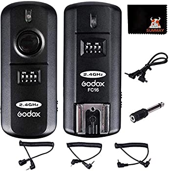 【中古】【Godox】GODOX FC-16N 送信機+受信機セット2.4G 16チャンネル フラッシュリガーシャッター スタジオストロボトリガーシャッター カ