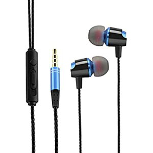 有線3.5mmイヤホン ヘッドセット 両耳 カナル型 高音質 重低音 人間工学設計 断線防止 絡まりにくい リモコン マイク付き 軽量 スマホ/タブレッセール