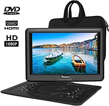 【中古】NAVISKAUTO 16インチ ポータブルdvdプレーヤー HDMI-IN スマホ同期可 解像度1366*768 バッグ付き 5000mAhバッテリー 6時間連続再生 CPRM リージ