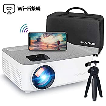 【中古】FANGOR プロジェクター 小型 WiFi接続 スマホ無線 4500ルーメン Bluetooth 1080PフルHD対応 スマホ/パソコン/PS4/タブレット/HDMI対応 日本語取