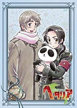 【中古】ヘタリア Axis Powers vol.4【初回限定版】 [DVD]【メーカー名】メディアファクトリー【メーカー型番】【ブランド名】メディアファクトリー商品画像はイメージです。中古という特性上、使用に影響ない程度の使用感・経年劣化（傷、汚れなど）がある場合がございます。また、中古品の特性上、ギフトには適しておりません。商品名に『初回』、『限定』、『〇〇付き』等の記載がございましても、特典・付属品・保証等は原則付属しておりません。当店では初期不良に限り、商品到着から7日間はを受付けております。(注文後の購入者様都合によるキャンセル・はお受けしていません。)他モールでも併売している商品の為、完売の際は在庫確保できない場合がございます。ご注文からお届けまで1、ご注文⇒ご注文は24時間受け付けております。2、注文確認⇒ご注文後、当店から注文確認メールを送信します。3、在庫確認⇒新品在庫：3-5日程度でお届け。　　※中古品は受注後に、再メンテナンス、梱包しますので　お届けまで3日-10日営業日程度とお考え下さい。　米海外から発送の場合は3週間程度かかる場合がございます。　※離島、北海道、九州、沖縄は遅れる場合がございます。予めご了承下さい。※配送業者、発送方法は選択できません。お電話でのお問合せは少人数で運営の為受け付けておりませんので、メールにてお問合せお願い致します。お客様都合によるご注文後のキャンセル・はお受けしておりませんのでご了承下さい。ご来店ありがとうございます。昭和・平成のCD、DVD、家電、音響機器など希少な商品も多数そろえています。レコード、楽器の取り扱いはございません。掲載していない商品もお探しいたします。映像商品にはタイトル最後に[DVD]、[Blu-ray]と表記しています。表記ないものはCDとなります。お気軽にメールにてお問い合わせください。