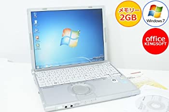 【中古】中古ノートパソコン Windows7 B5 無線LAN レッツノート パナソニック 松下 Panasonic CF-T8 Core2Duo-1.40GHz メモリ2GB 160GB Windows7搭載 12.