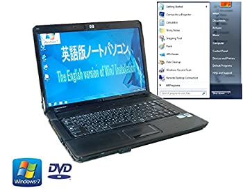 【中古】貴重英語版　WINDOWS7インストール　中古ノートパソコン　hp 6730　デュアルコア　2Gメモリー 英語版互換OFFICE　 すぐに使えます　DVD【中