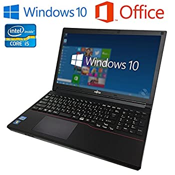 【中古】富士通 A573/G 【Microsoft Office 2016搭載/最新OS Win10 搭載/テンキー/第三世代Core i5(3340M)2.7GHz/メモリ8GB/SSD120GB/15.6インチ液晶/ス