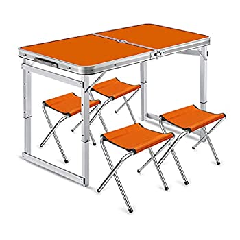 【中古】BETTY Tables アルミ製折りたたみテーブルと椅子セット ポータブル アウトドア ピクニック パーティー テーブルと椅子