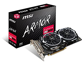 【中古】MSI RX 580 ARMOR 4G OC GAMING Radeon RX 580 GDDR5 4GB CrossFire VR Ready FinFET DirectX 12 Graphics Card [並行輸入品]