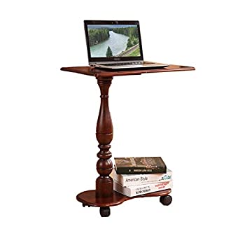【中古】PEIQI HOME ベッドサイドテーブル オーバーベッド 車輪付き ノートブックデスク ソファ サイドテーブル 勉強 読書 朝食テーブル