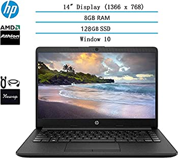 【中古】2020 HP 14インチ HD ノートパソコン ビジネスと学生用 AMD Athlon Silver 3050U (Beat 16)、8GB DDR4 RAM、128GB SSD、802.11ac、WiFi、Bluetoo