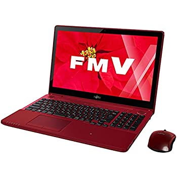 【中古】富士通 15.6型ワイド ノートPC LIFEBOOK AH77/W [Office付き] FMVA77WR (ガーネットレッド）