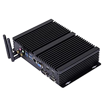 【中古】Fanless Industrial Computers IPCMini PCWindows 10 Pro/Linux Ubuntuインテル Quad Core I7 8565U(Black)[HUNSN IM03][WiFi/1VGA/1HDMI/4USB3.