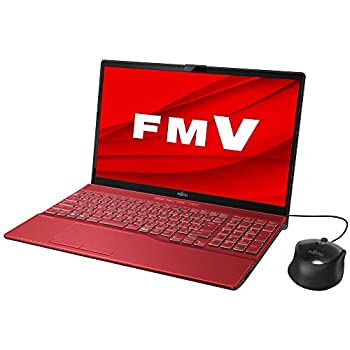 【中古】富士通 FMV LIFEBOOK AH43/E1（ガーネットレッド）- 15.6型ノートパソコン[AMD Ryzen 3 / メモリ 8GB / SSD 256GB / DVDドライブ]Microsoft Offi