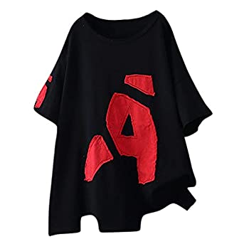 【中古】Hodarey レディース Tシャツ 女性 可愛い 長袖 韓国風 女性 半袖 Oネックトップス 文字柄 Tシャツ ニットブラウス 人気 春夏秋冬服 カジュアル