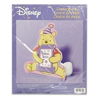 【中古】Winnie the Pooh Girl's 1st Birthday Photo Holder Centerpiece (1ct) [並行輸入品]