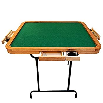 【中古】麻雀ゲームテーブル 折りたたみ麻雀表マニュアル木製鋼管シンプル寮世帯チェステーブルチェステーブル (色 : Wood サイズ : 90X90X75cm)