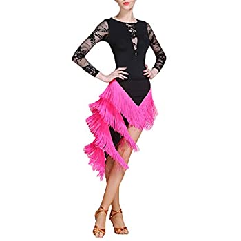 【中古】ベリーダンスドレス 女性のラテンダンスプロのパフォーマンスリリカルドレスフリンジスカートダンスコスチュームコンペティションドレスセット