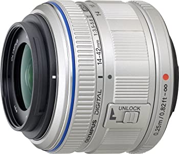 【中古】OLYMPUS 標準ズームレンズ M.ZUIKO DIGITAL 14-42mm F3.5-5.6 II シルバー