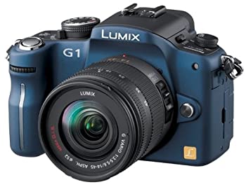 【中古】パナソニック デジタル一眼カメラ LUMIX (ルミックス) G1 レンズキット コンフォートブルー DMC-G1K-A