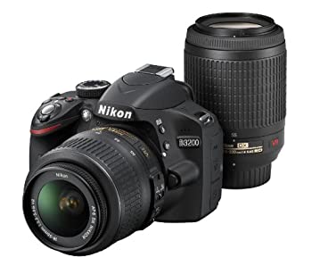 šNikon ǥե D3200 200mm֥륺७å 18-55mm/55-200mm° ֥å D32...