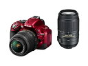 【中古】Nikon デジタル一眼レフカメラ D5200 ダブルズームキット AF-S DX NIKKOR 18-55mm f/3.5-5.6G VR/ AF-S...