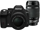 【中古】RICOH デジタル一眼レフ PENTAX K-50 DAL18-55mmWR・DAL55-300mmダブルズームキット ブラック K-50 300WZ...