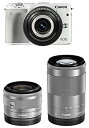 【中古】Canon ミラーレス一眼カメラ EOS M3(ホワイト)・クリエイティブマクロ トリプルレンズキット EF-M28mm F3.5 IS STM EF-...